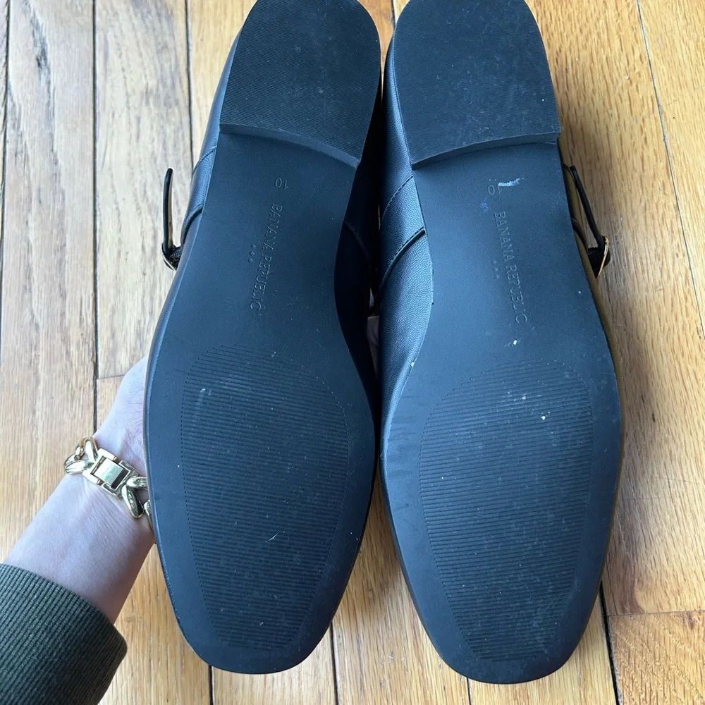 Banana Republic Office Vegan Faux Leather Mary Jane Ballerina Flats Shoes